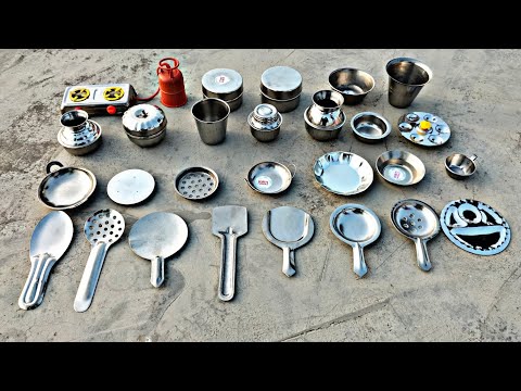 DIY Unboxing Amazing Mini Kitchen Set And Latest Steel Kitchen Set @existclay @miniclay5092