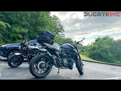 WAYNESBORO - Night by Blue Ridge Parkway - day 1 part 3 - NY to ALABAMA Barber Museum Ride v2107