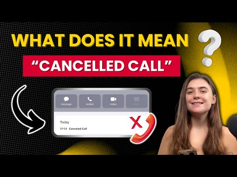 What does a "Cancelled Call" mean on an iPhone ? How to fix it ?