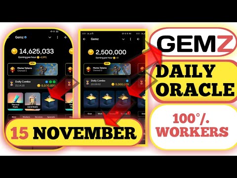 gemz daily combo today 15 november | gemz daily combo today code | zen coin daily combo card unlock