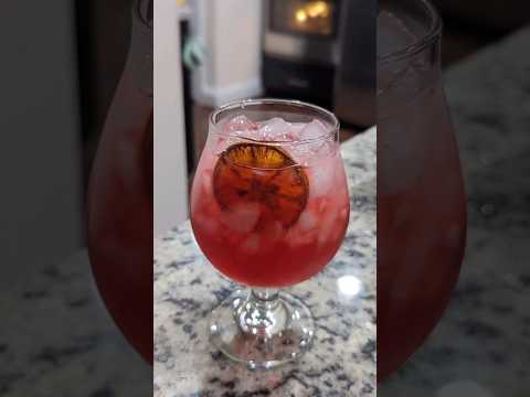 Pomegranate Limoncello Spritzer, a festive concoction #shorts #youtubeshorts #recipe #cocktail