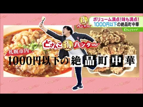 どさんこマル得ハンター〜1000円で大満足の町中華【どさんこワイド179】2024.11.21放送