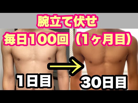 腕立て伏せを毎日100回【1ヶ月目】