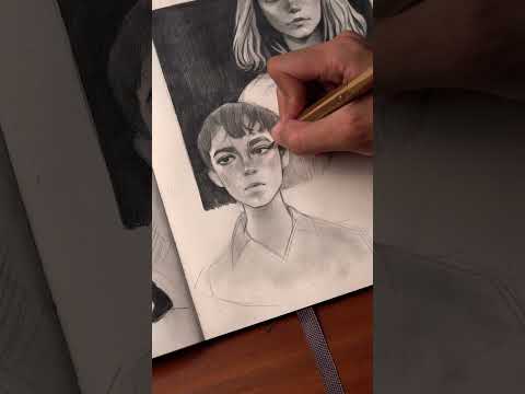 I tried to add paints on my sketches ASMR #art #drawing #shorts