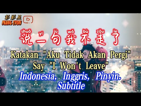 Shuo Yi Ju Wo Bu Zou Le 句我不走了Katakan "Aku Tidak Akan Pergi" Terjemahanan Indonesia, Inggris , Pinyin