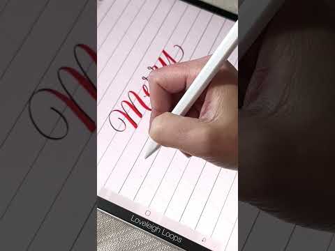 "Merry Christmas" Digital iPad Calligraphy Quote #ASMR #spencerian  #ipadlettering