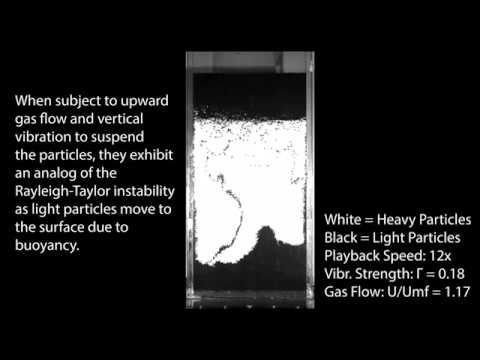 Gravitational instabilities in binary granular materials