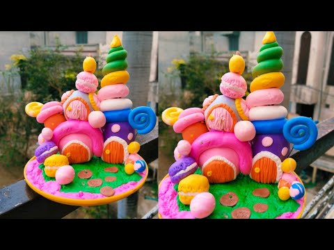 DIY Soft Clay Candyland Craft | Cute and Creative Candy-Themed Clay Art