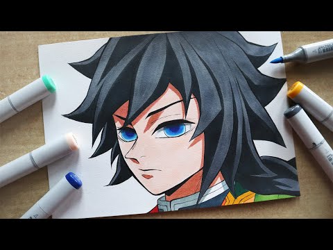 How to Draw Giyu Tomioka - Step By Step Tutorial | Demon Slayer