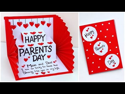 DIY Parents day pop up card 2024 / Parents day card making ideas handmade