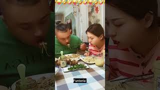 husband and wife food fight 😜 |#youtubeshorts #funny #husbandwifefighting #husbandwifefunny #shorts