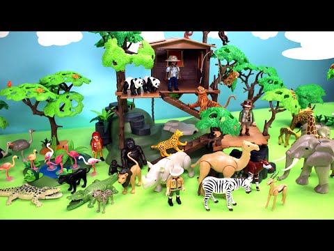 Playmobil Treehouse and Safari Animal Figurines - Playmobil Stories