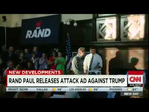 CNN News August 13 2015 Rand Paul bashes and mimics Trump