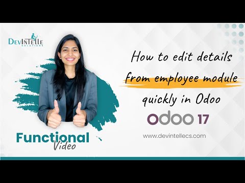 How to edit details from employee module quickly in Odoo | #odoo17