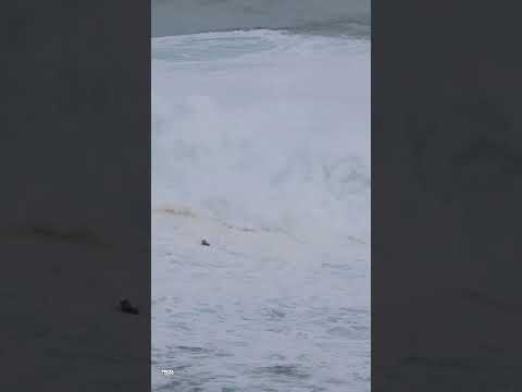 JAWS JET SKI GETS CAUGHT BY  GIANT WAVE !!! #Shorts