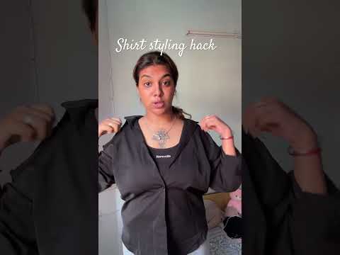 How to style a shirt in different different style .. hacks to style a shirt #music #song