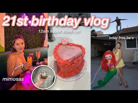 My 21st birthday vlog | getting ID’d, mimosas, piñata