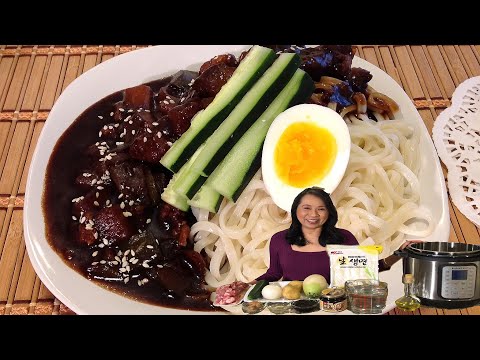 How To Make Korean Noodles In Black Bean Sauce-Jajangmyeon-Instant Pot Recipes