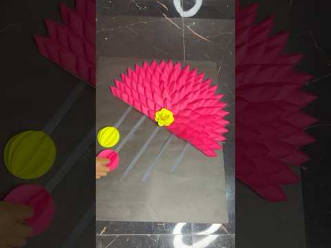 Beautiful Pink Wall Hanging Craft #short #youtubeshort #reel #viral #trending #diycrafts #papercraft