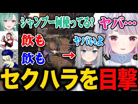 おじさん達にセクハラされるなちょ猫を目撃する兎咲ミミ【八雲べに/だるまいずごっど/ボドカ/ぶいすぽ切り抜き/VCRGTA2】