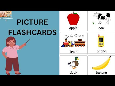 Picture Word Flash Cards/ Easy Flash Cards/Flash Cards for Kids/ Learn English Through Flashcards