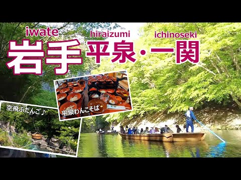 【岩手旅行vlog】世界遺産だけじゃない！絶景とグルメと癒しの旅♪厳美渓｜空飛ぶだんご｜達谷窟毘沙門堂｜毛越寺｜中尊寺｜猊鼻渓舟下り［みちのく1泊2日の旅day2］