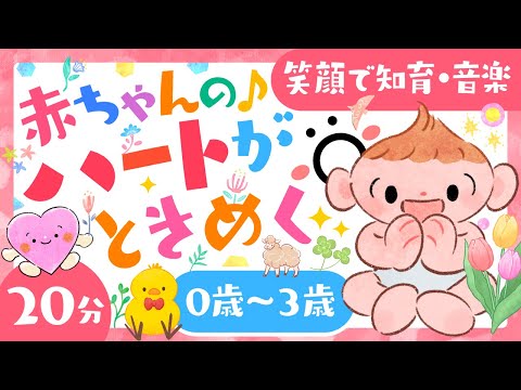 【赤ちゃんが喜ぶ音楽♫】あかちゃんのハートがときめく💓│ママパパと乳児幼児向け知育│赤ちゃんが泣き止む🌈笑う☀️喜ぶ動画│うた・音楽♪│0歳/1歳/2歳/3歳