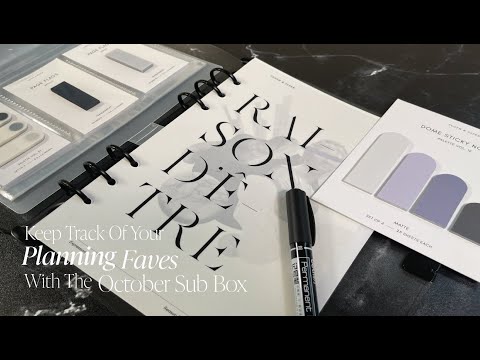 Keep Track Of Your Planning Faves With The October Sub Box | Cloth & Paper