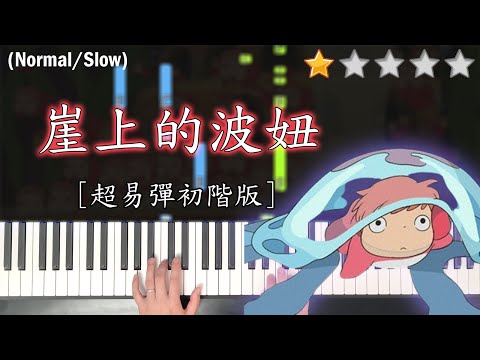 Ponyo on the Cliff by the Sea | VERY EASY Piano Tutorial | Piano Cover Sheet Music