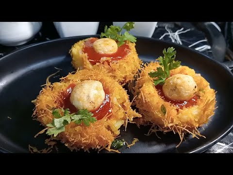 Bird Nest Recipe | Paneer Aloo Bird Nest Recipe