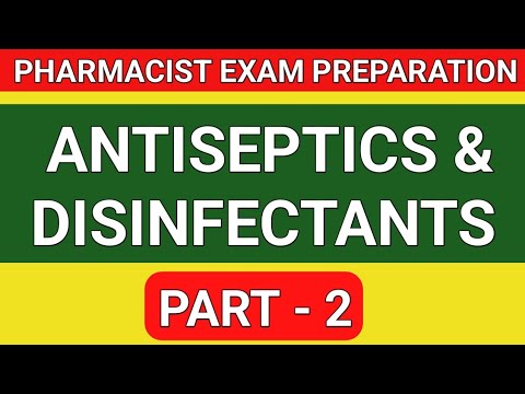 DMER Pharmacist exam questions | Antiseptics & Disinfectants MCQS @MANISH06