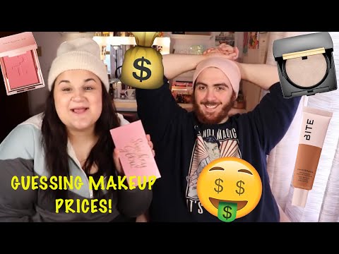 My Fiance Guesses Makeup Prices! *and roasts me*