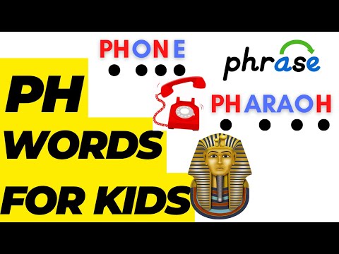 Ph words for kids | Beginning ph words | ending ph words | ph words jolly phonics