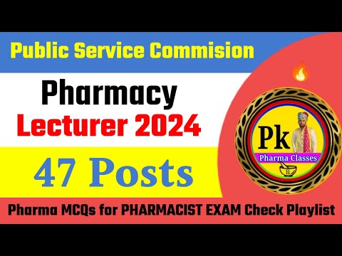 Pharmacy Lecturer Vacancy 2024 || Latest Pharmacy Vacancy 2024 ll @PKPharmaClasses #pharmavacancy