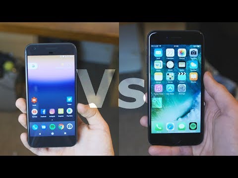 Google Pixel Vs. iPhone 7 (2017)