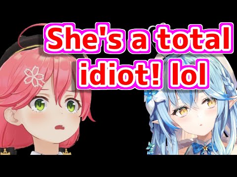 Miko called Lamy Idiot for Lamy's silly joke [HololiveClips/Sakura Miko/Yukihana Lamy]