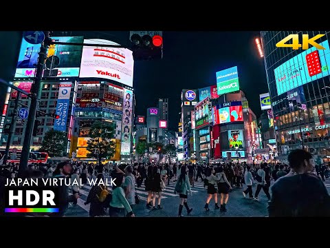 Tokyo Shibuya Friday Night Walk - Autumn 2023 • 4K HDR