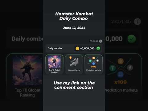 June 12, 20204 Daily Combo - Hamster Kombat| Crypto Miner