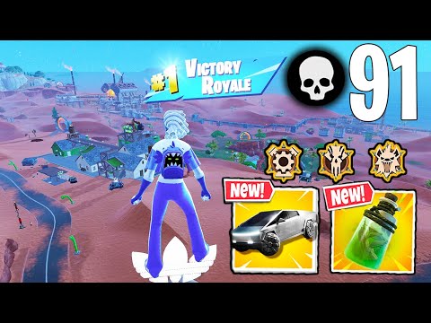 91 Elimination Solo Vs Squads "Zero Build" Gameplay Wins (NEW! Fortnite Chapter 5 Season 3)