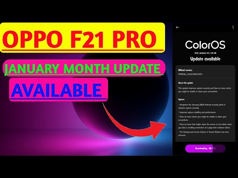 OPPO F21 PRO JANUARY MONTH UPDATE AVAILABLE #oppof21pro#android14