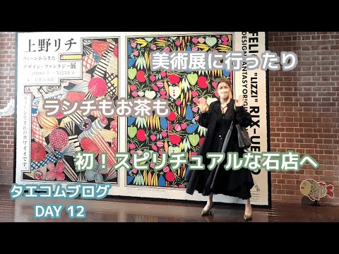 50代主婦vlog/友達とお出かけ/美術展からのランチ➡お茶/スピリチュアルな石のお店へ/銀だこ