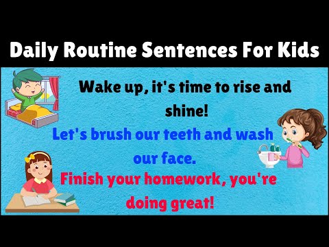 Daily Routine Sentences For Kids 👦 | Daily Use Sentences in English | #sentences #for #kids #atoz