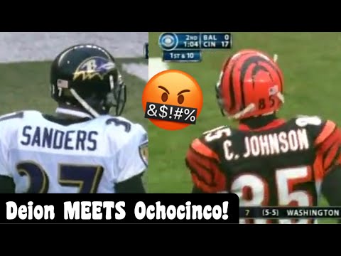 When Deion Sanders MET Chad Ochocinco in a NFL Game! 😱 Deion Sanders Vs Chad Johnson & Bengals WRs!