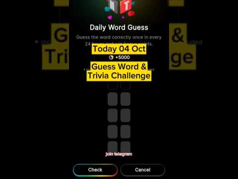 Today 4 Oct Blove DApp Guess Word Trivia Challenge