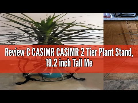 Review C CASIMR CASIMR 2 Tier Plant Stand, 19.2 inch Tall Metal Potted Holder Rack,Indoor Outdoor Mu