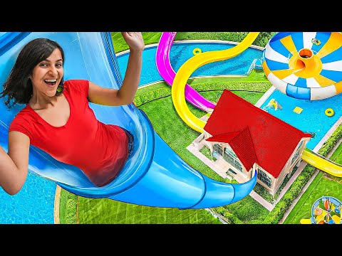 I built a WATERPARK in my HOUSE 😳 *OMG*