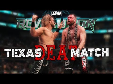 Jon Moxley Vs Hangmam Adam Page - Texas Death Match - AEW Revolution - Highlights.