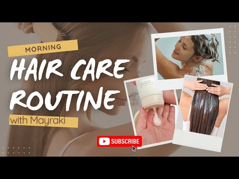 Morning Hair Routine with Mayraki #haircare #hair #haircareroutine #youtube #shorts