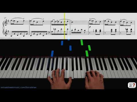 Sonatina No. 5, second movement by Muzio Clementi - Keyboard & Piano Practice Video