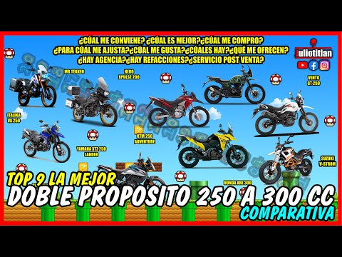 TOP 9 LA MEJOR DOBLE PROPÓSITO DE 250 A 300 CC COMPARATIVA JULIOTITLAN